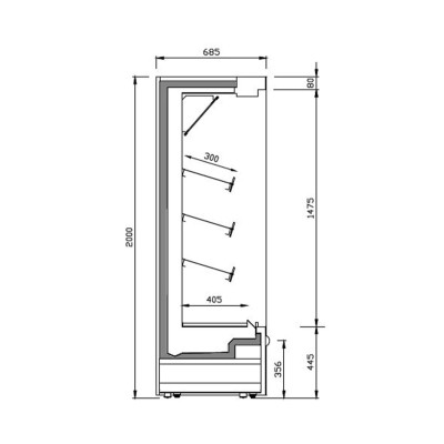 Mural expositor refrigerado MS6 PC H1 Infrico Mural expositor refrigerado MS6 PC H1 Infrico